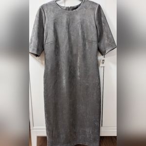ANNE KLEIN, Gray, Elbow sleeve, Sheath Dress. Size 12. Beautiful fit & stretch.